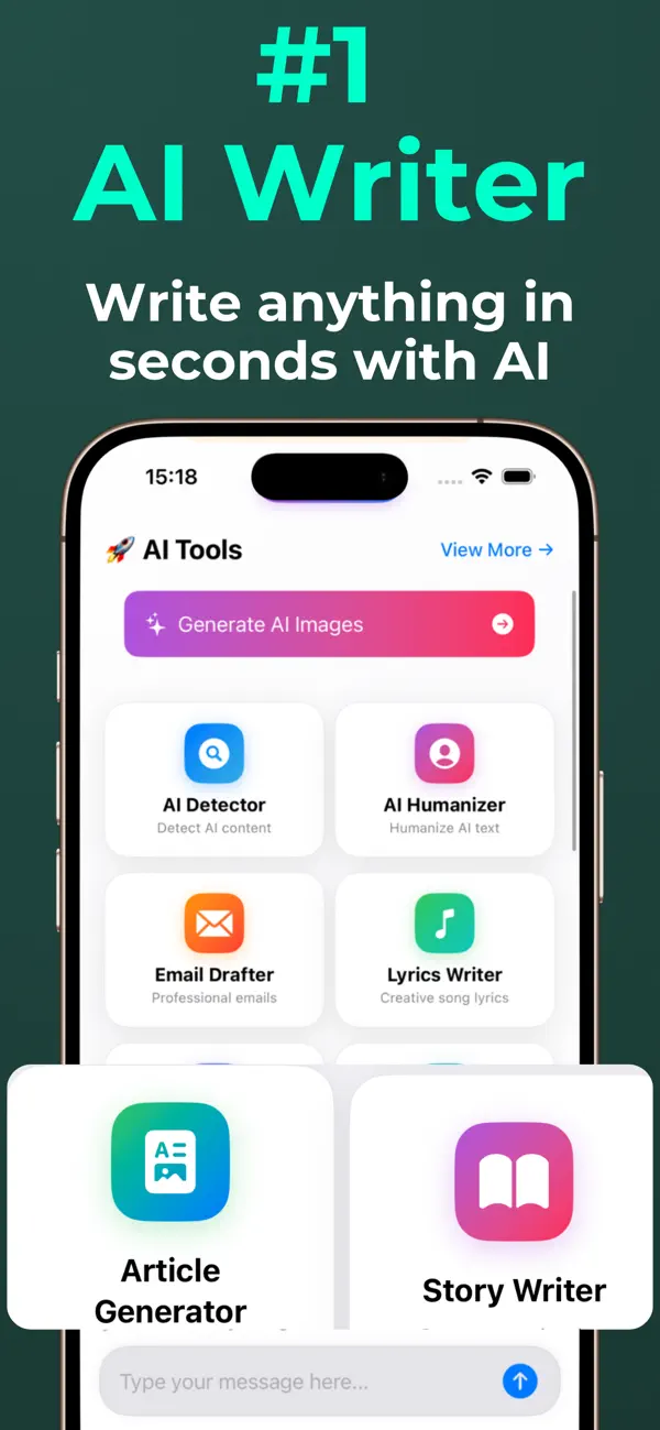 Screenshot #1 pour AI Writer & AI Chat: ACI