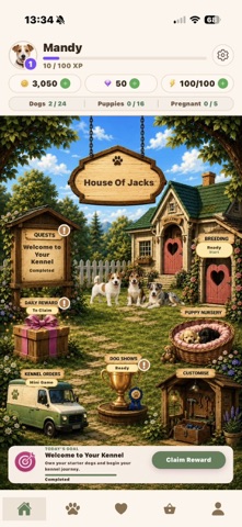 My Kennel: Dog Breeding Game iPhone screenshot
