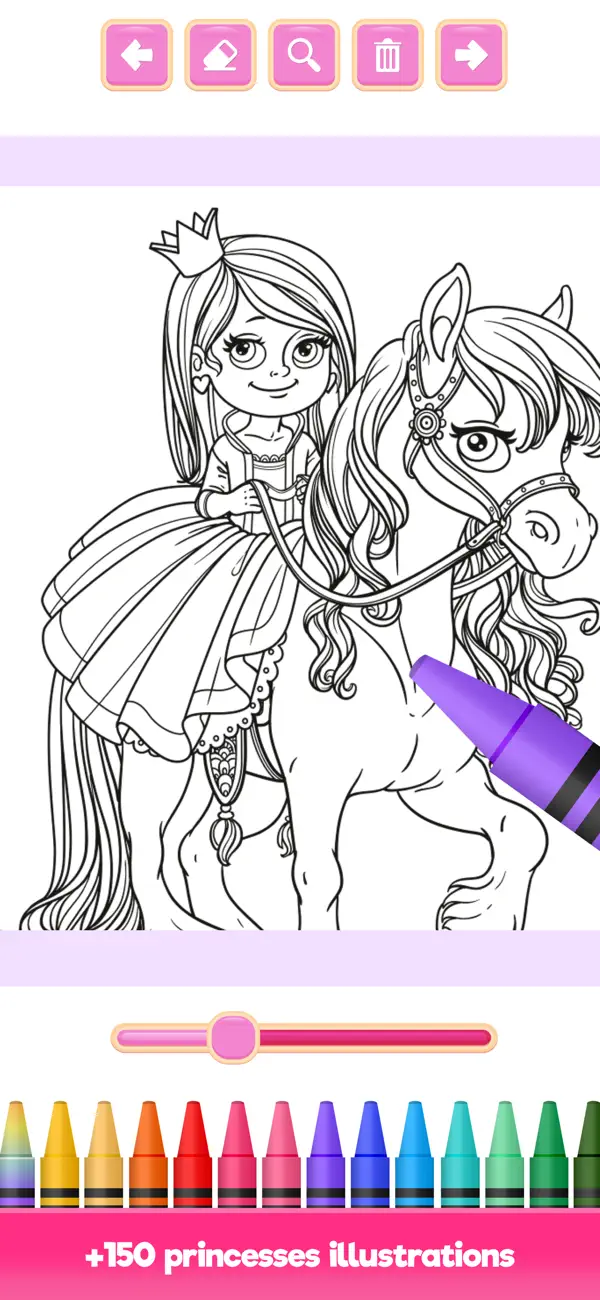 Screenshot #3 pour Livre de coloriage de princess