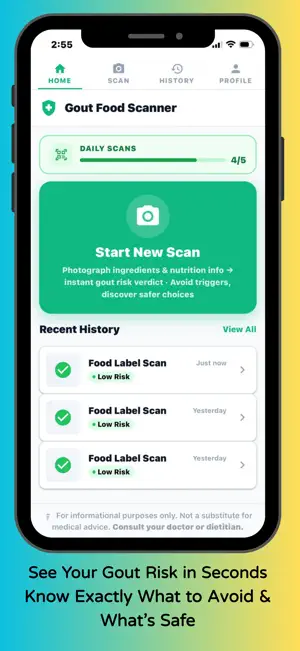 Gout Food Scanner screenshot 1