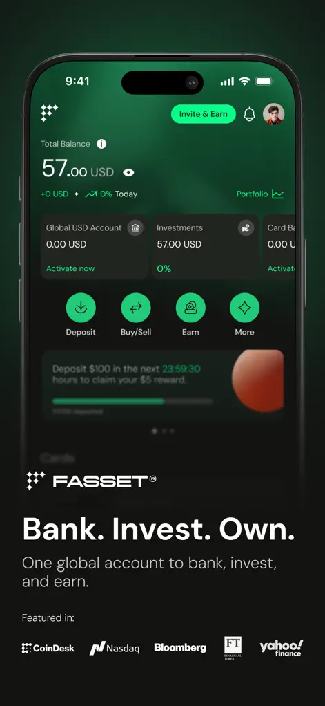 Fasset: Global Digital Bank - Finance App | MWM