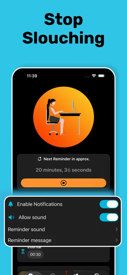 Posture Reminder screenshot 2