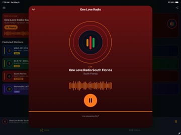 One Love Radio Live iPad screenshot