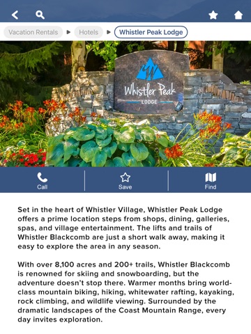 Whistler Premier iPad screenshot