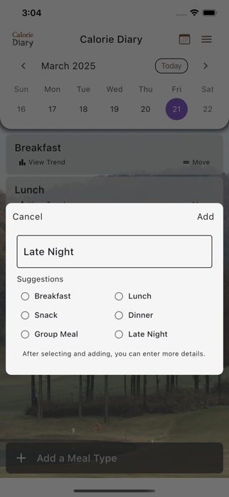 Calorie Diary: Diet Tracker Screenshot 2 of 7