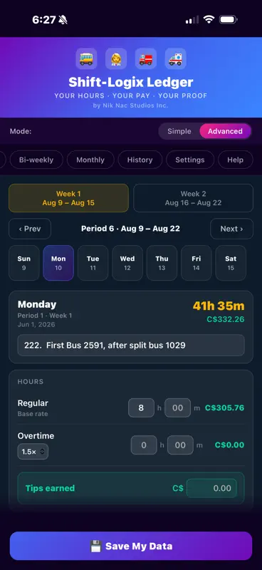 Shift-Logix Ledger screenshot 1 of 6