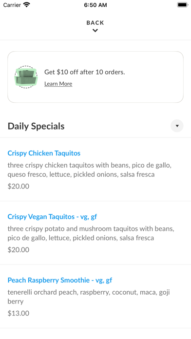 Leora Cafe iPhone screenshot 3 - Food & Drink app