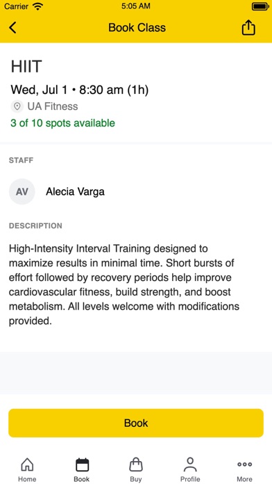 UA Fitness screenshot