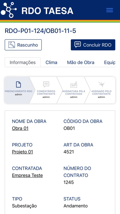 Relatório Diário de Obra