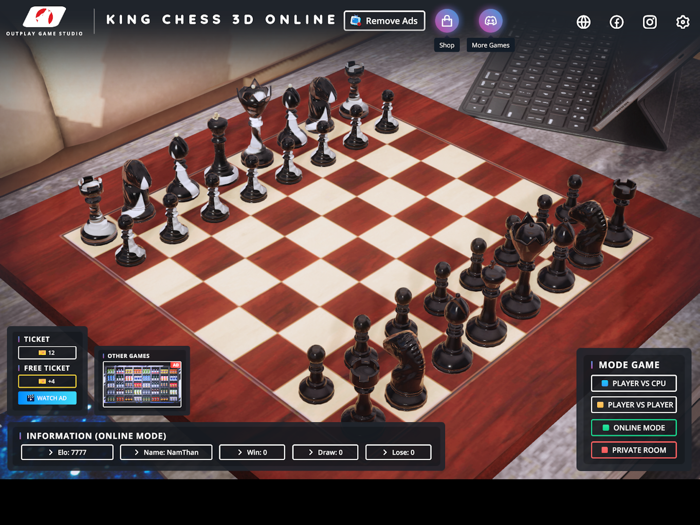 King Chess 3D Online