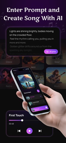 Loxira - AI Song & Music Maker iPhone screenshot