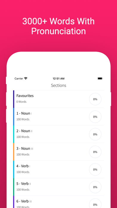 Arabic Language Learning Words Screenshot