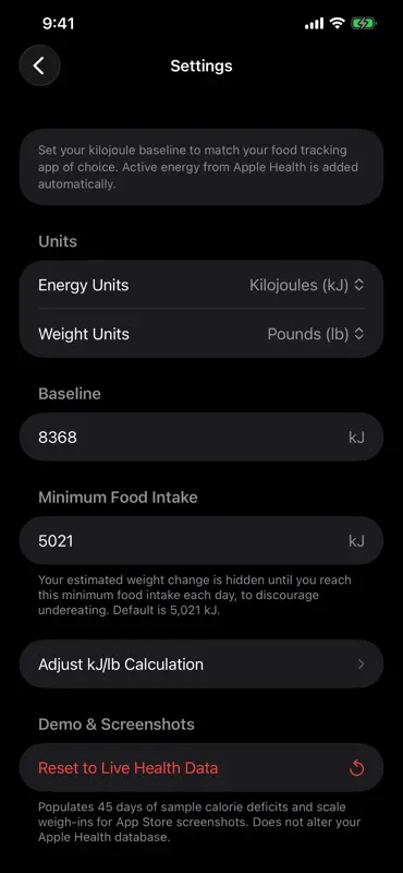 Deficit Grams: Weight Tracker screenshot 4 of 5
