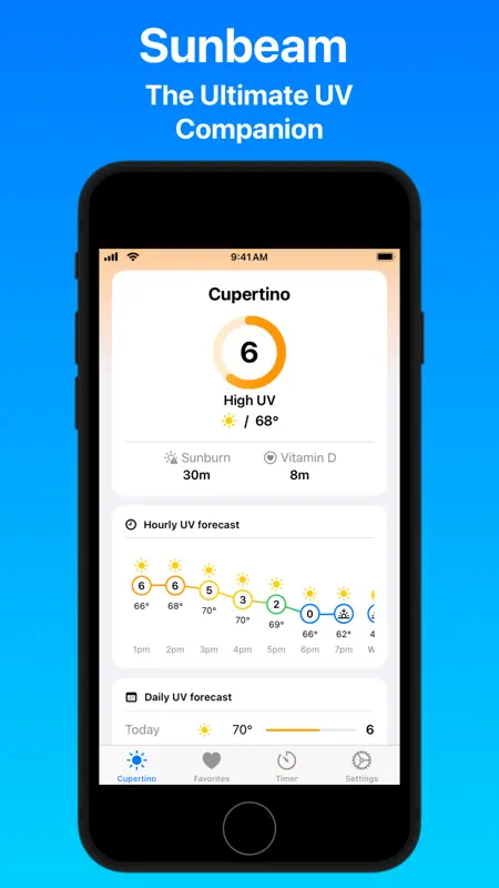 Sunbeam: UV Index Tracker screenshot 1 of 6