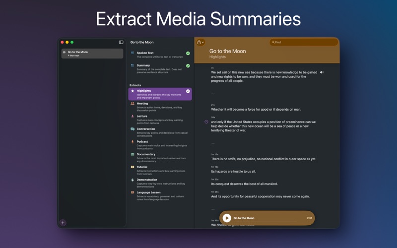 Keytakes – Media Summaries iPhone screenshot