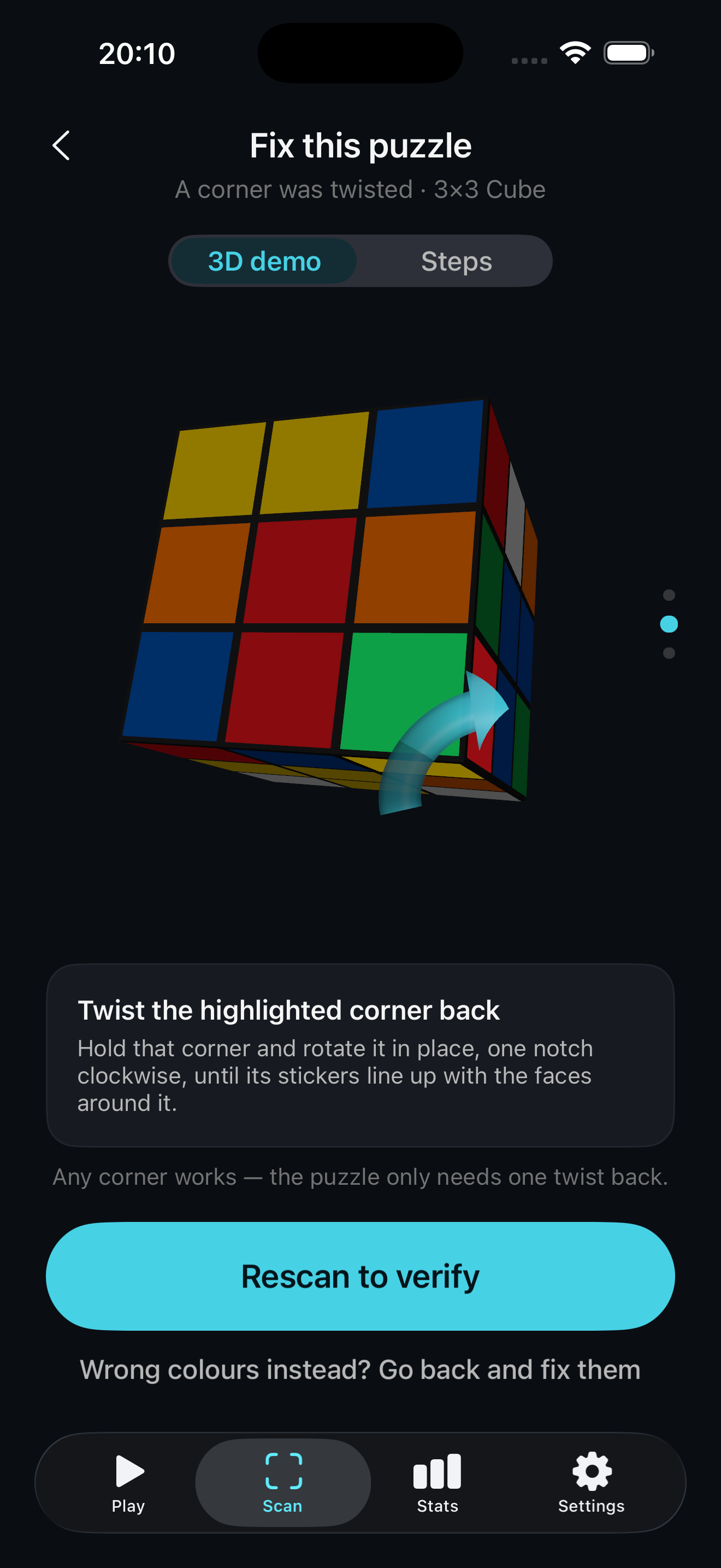 SpinCube: Cube Solver+Timer screenshot 3