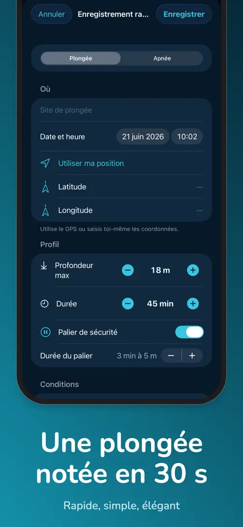 Bottomtime sur iPhone : capture d’écran 3 sur 8