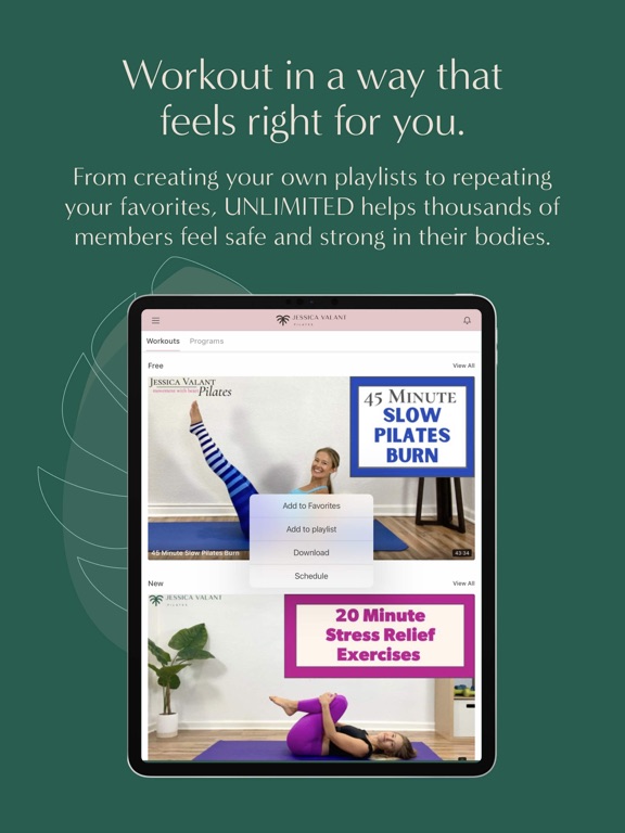 Jessica Valant UNLIMITED iPad screenshot 6 - Health & Fitness app