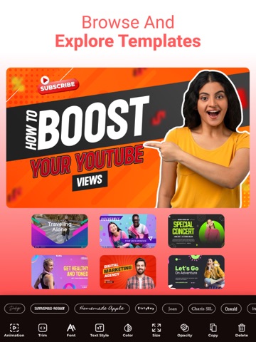 Intro Maker for YouTube video iPad screenshot