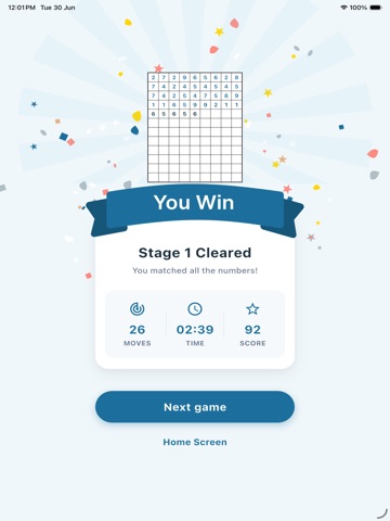 Number Match Game - 10 & Pairs iPad screenshot