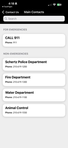 Schertz Police Department iPhone screenshot