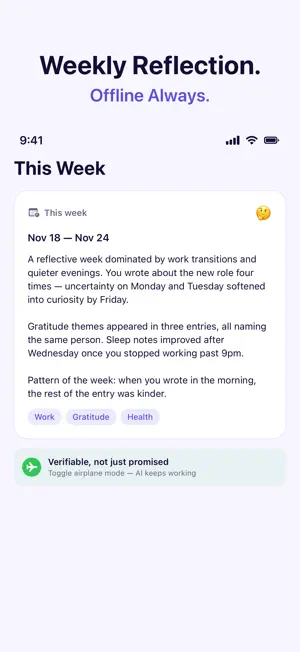 Private AI Journal: Diary screenshot 3