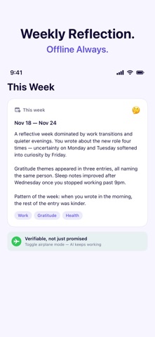 Private AI Journal: Diary Screenshot 3 of 6