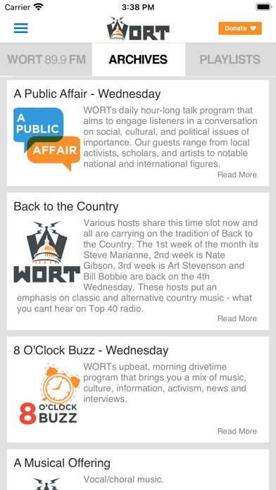 WORT FM Screenshot
