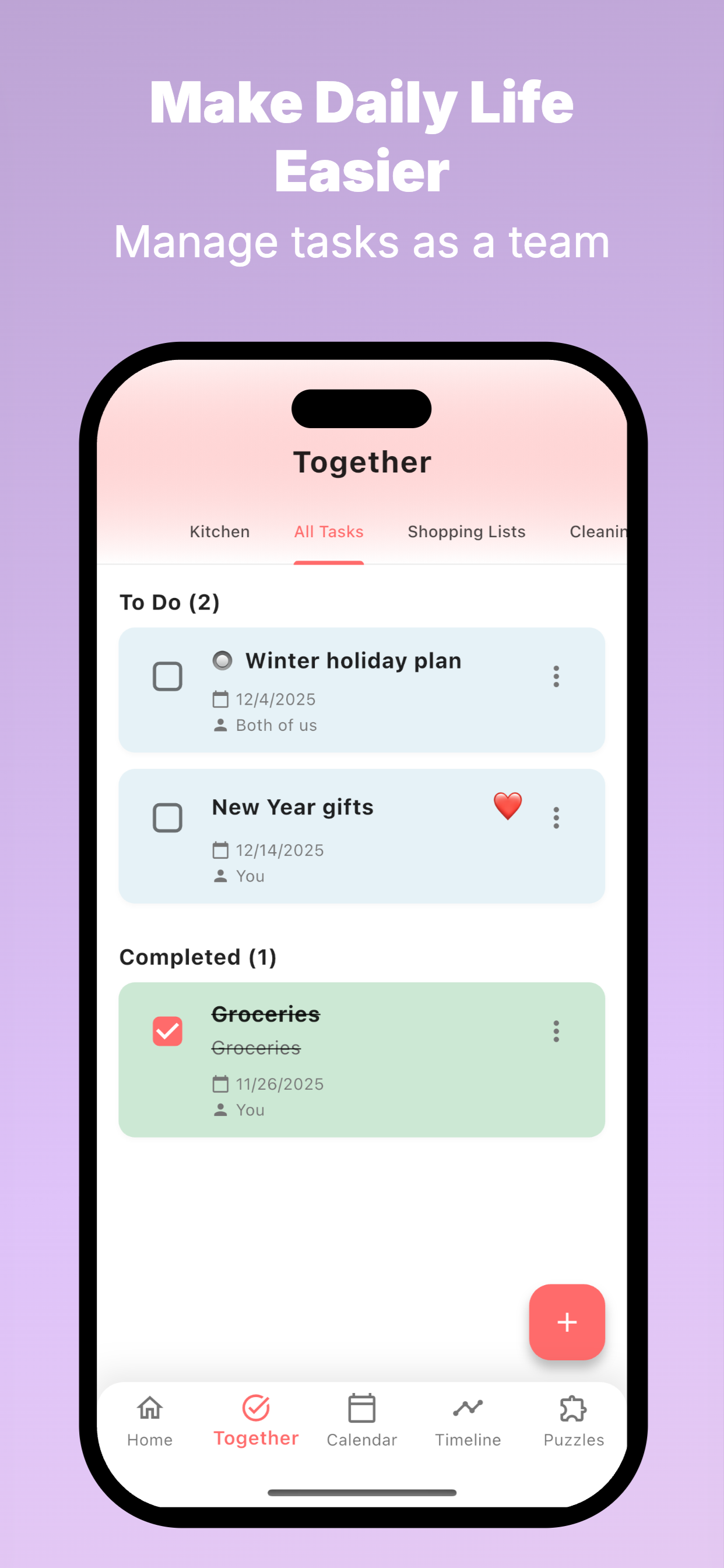 Couple Organizer: Relationship
