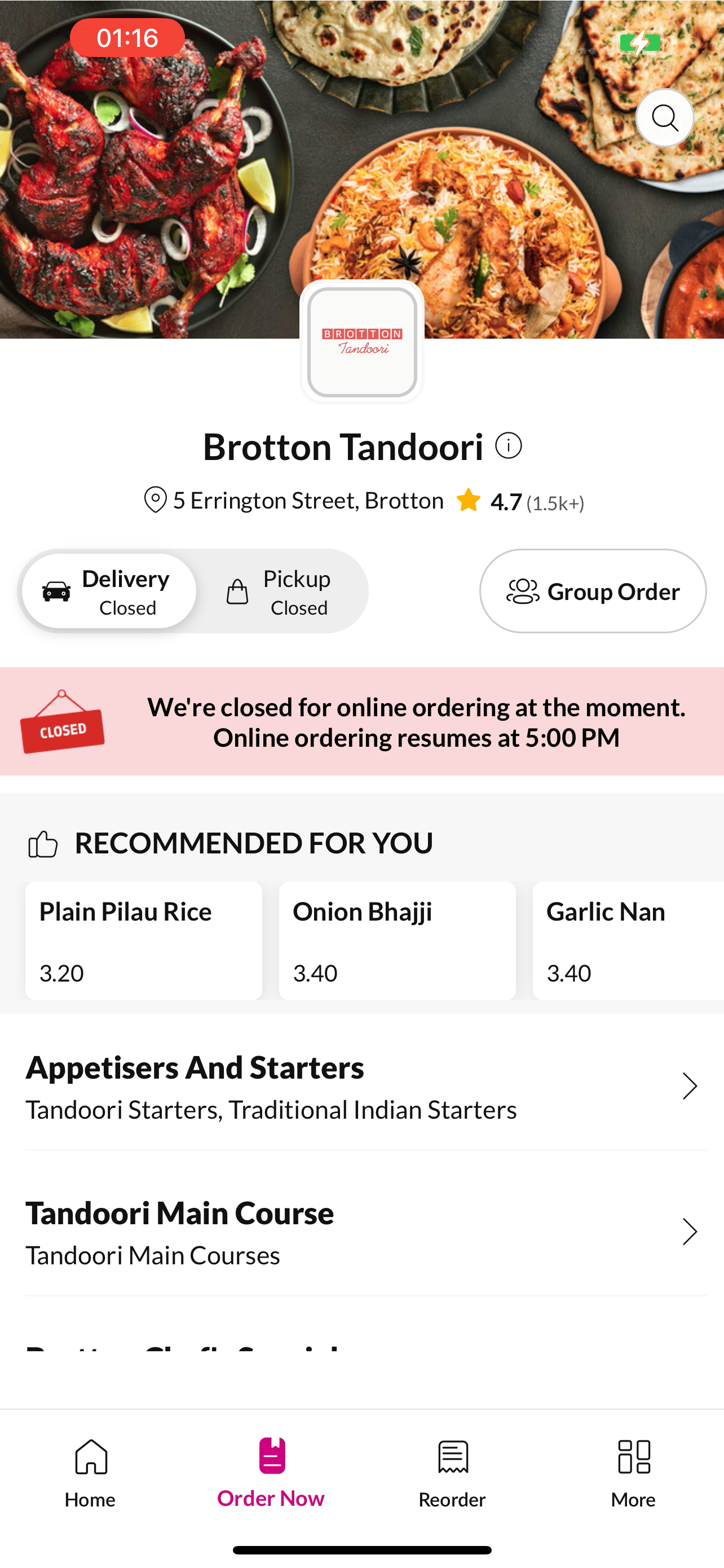 Brotton Tandoori screenshot 3