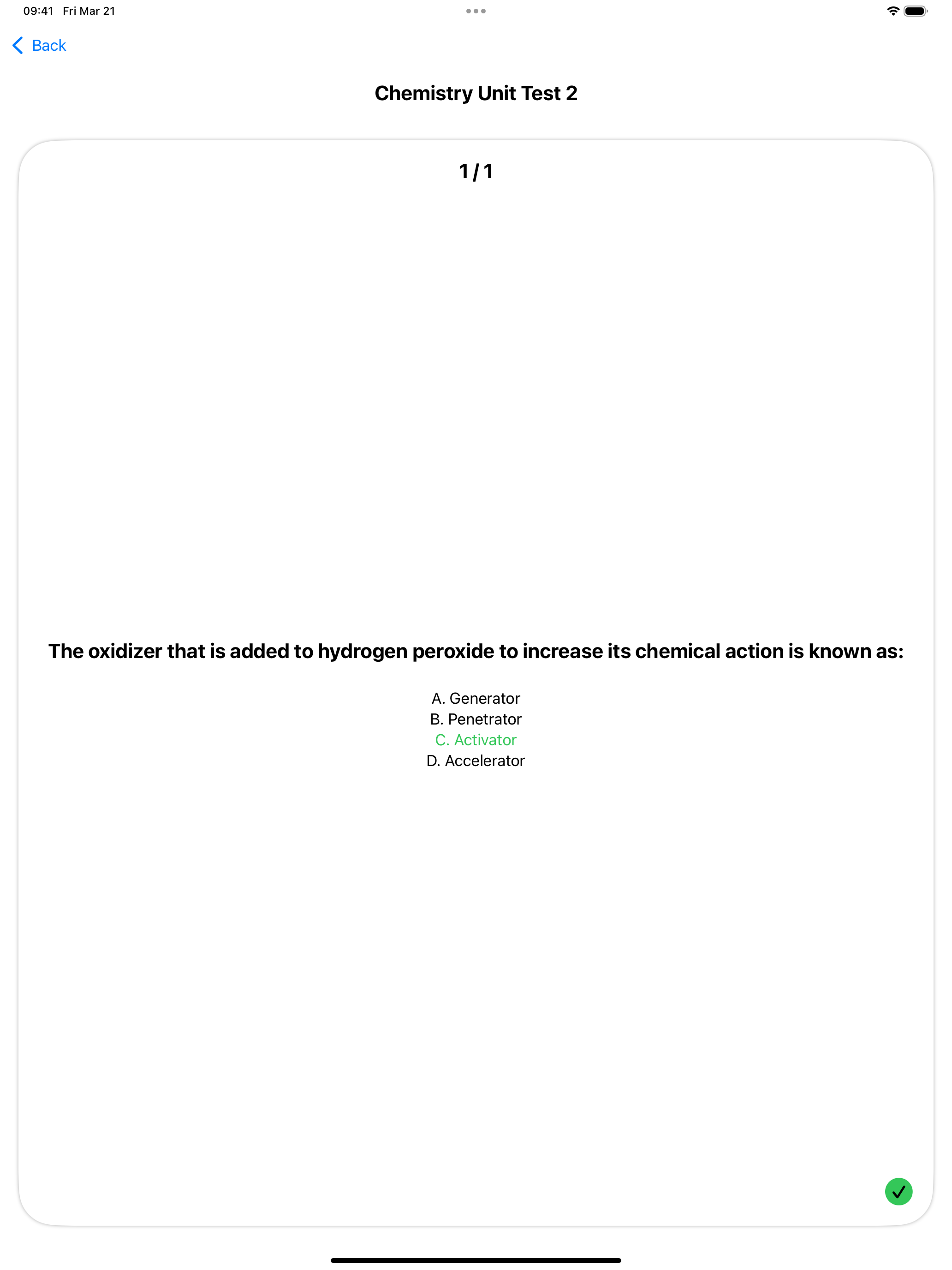 Quizzer: Multiple Choice