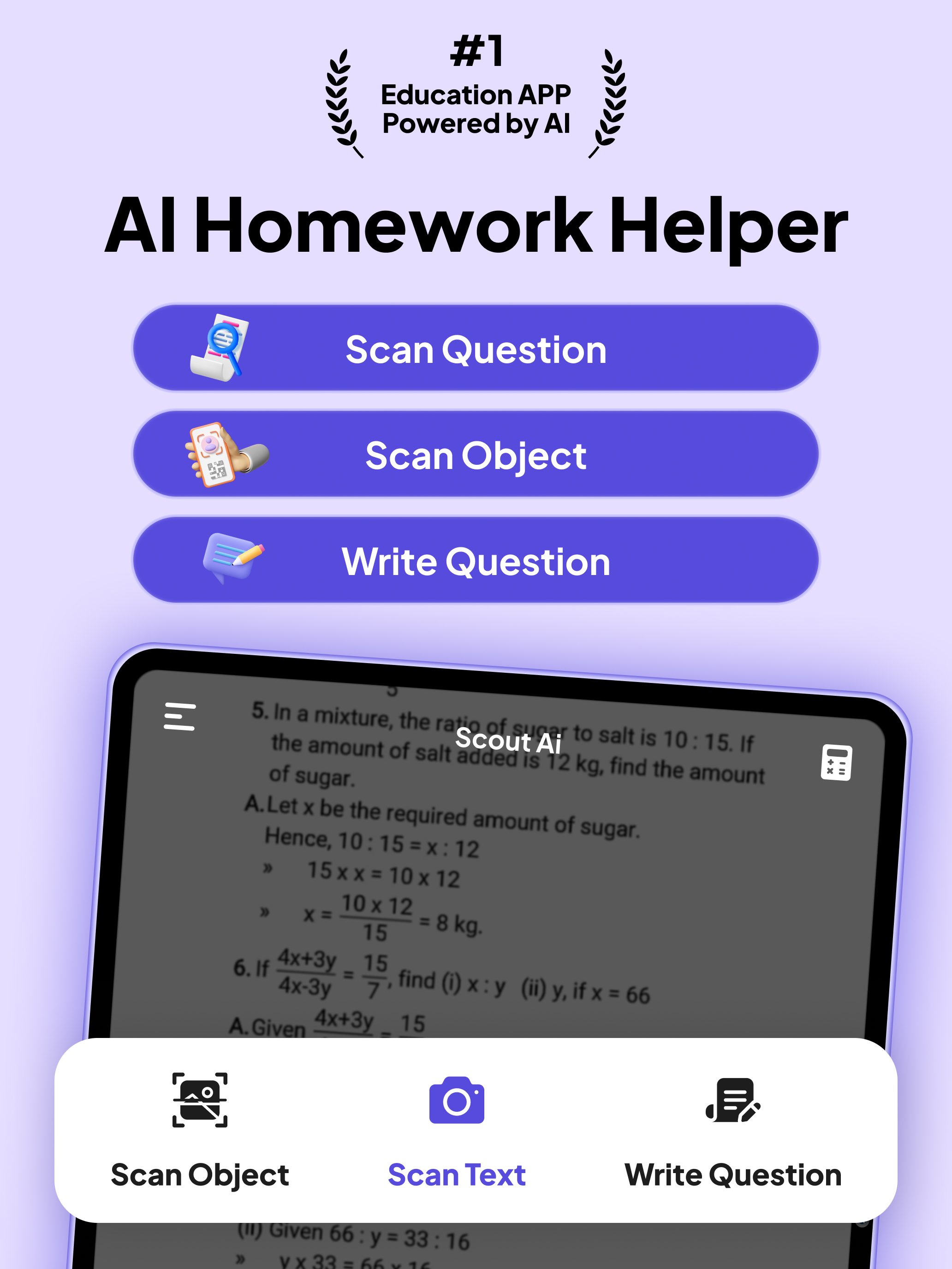 AI Homework Helper, Scan Solve