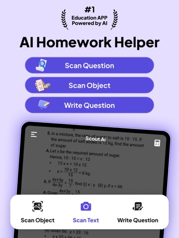 AI Homework Helper, Scan Solve iPad screenshot