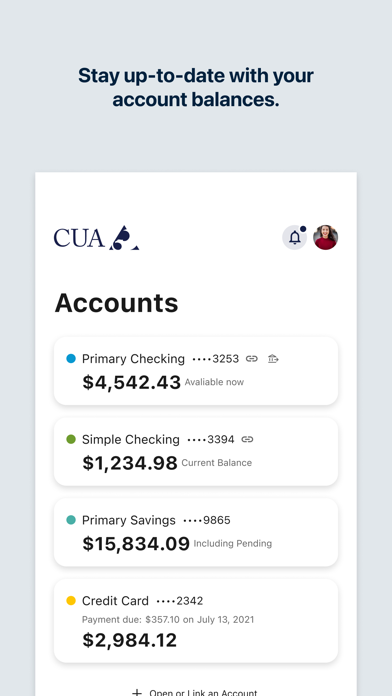 Screenshot 2 of Credit Union of America Mobile App