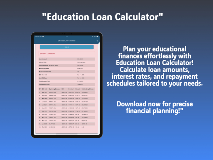 Education Loan Calculator