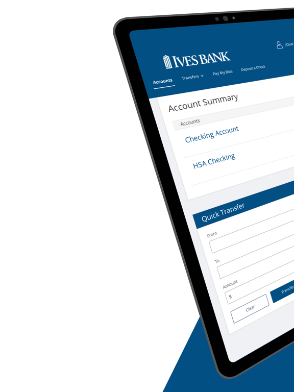 Ives Bank Mobile iPad screenshot 1 - Finance app