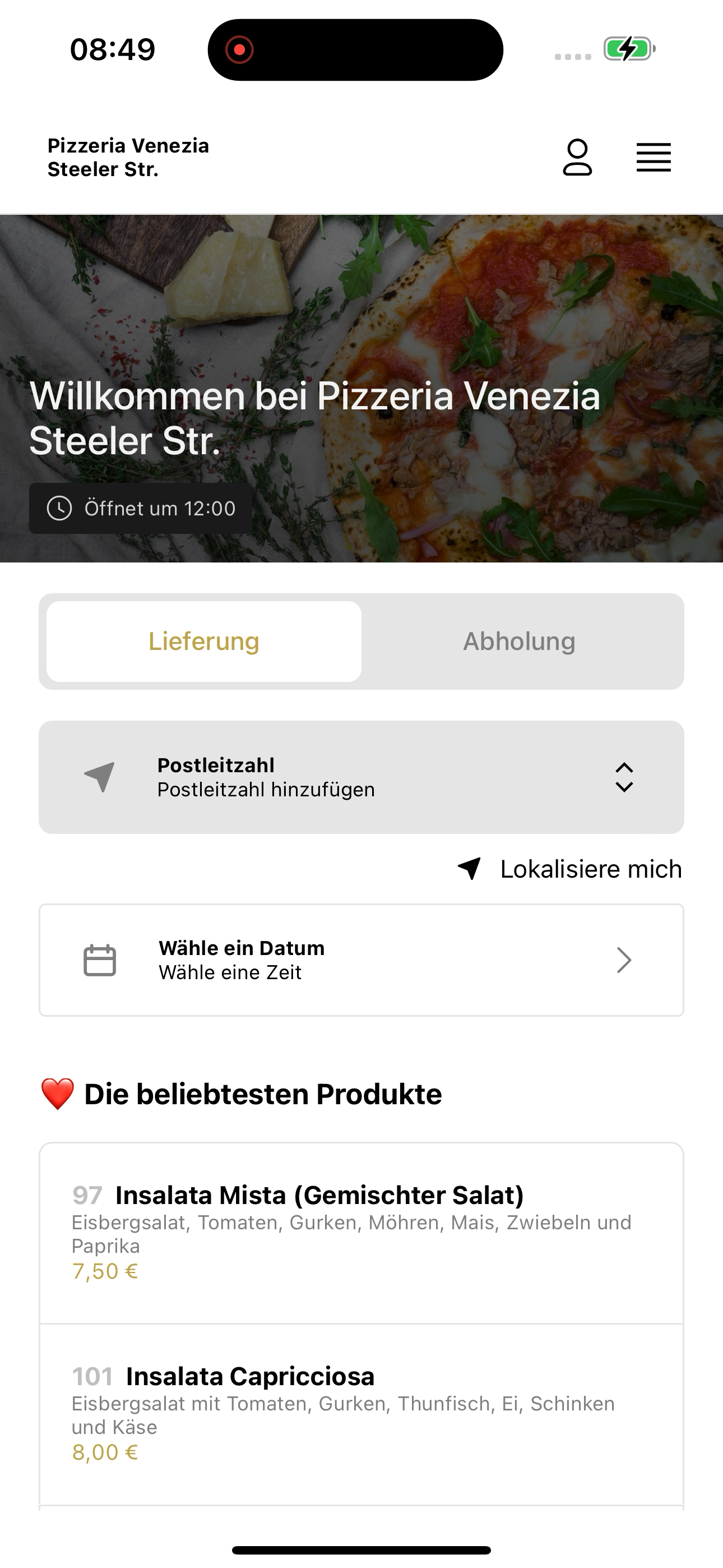 Pizzeria Venezia Steeler Str screenshot 4