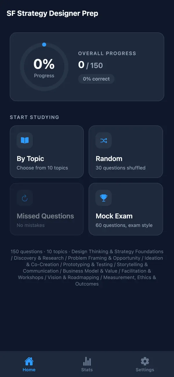 Screenshot #1 pour SF Strategy Designer Prep