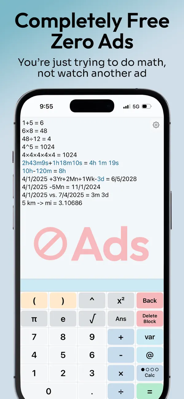 Screenshot #3 pour MyCalc: Flexible Calculator