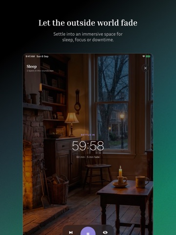 Hushscape: Sleep Sounds, Focus iPad screenshot