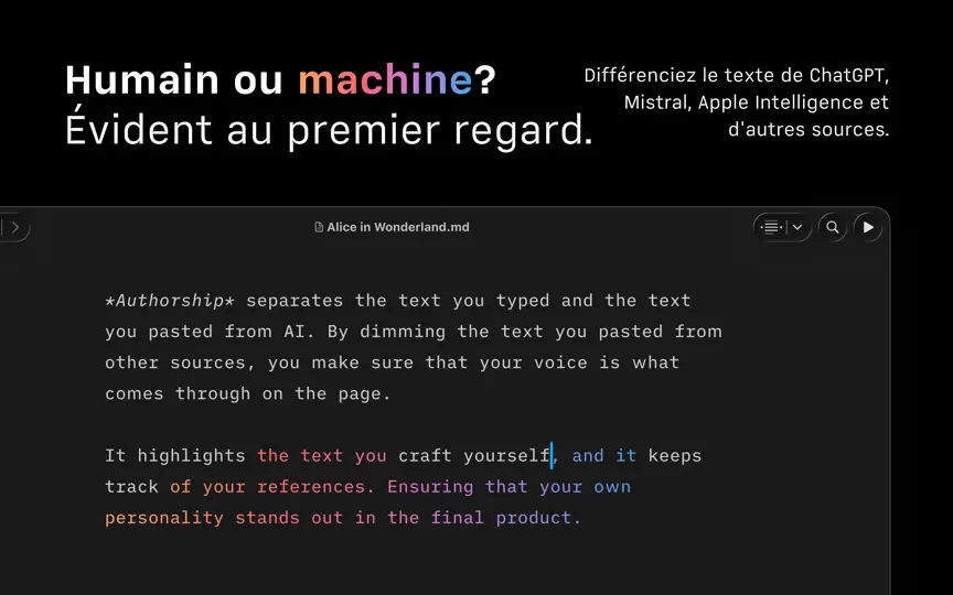 Capture d'écran de IA Writer sur iPhone 2
