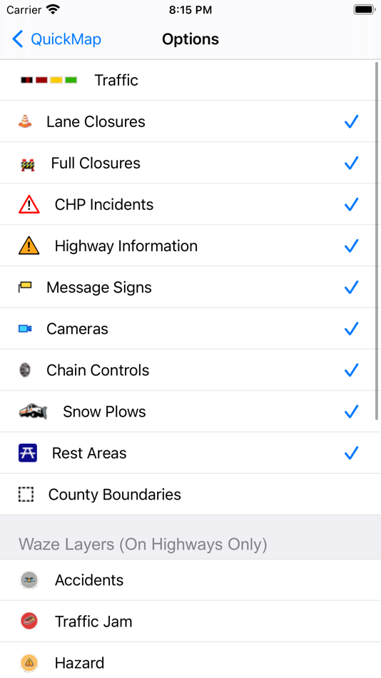 #2. Caltrans QuickMap (iOS) 由: California Department of Transportation
