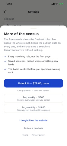 HiringCensus Remote Job Alerts iPhone screenshot