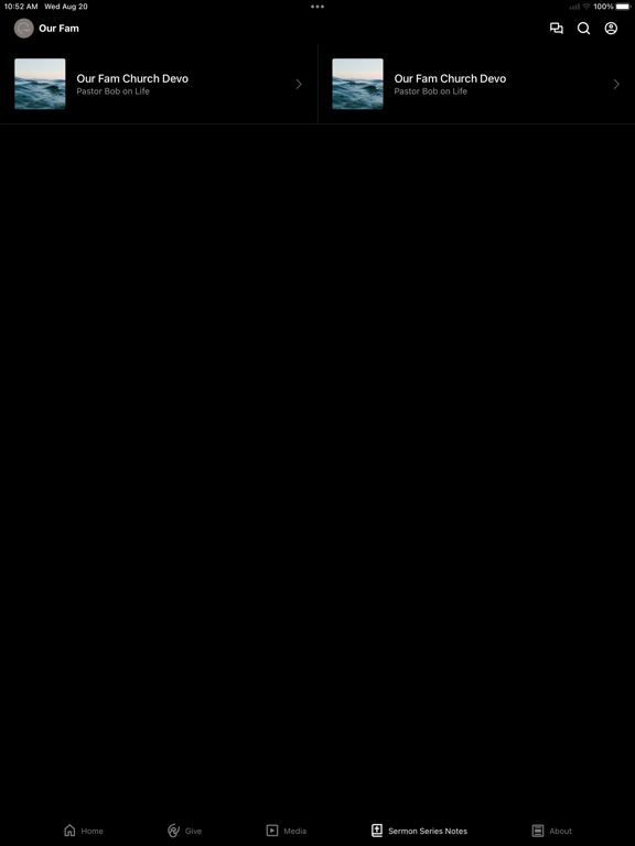 Ourfam.church iPad screenshot 4 - Education app