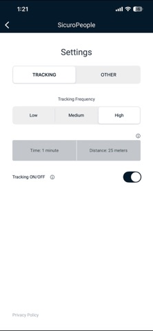 SicuroPeople Tracking screenshot