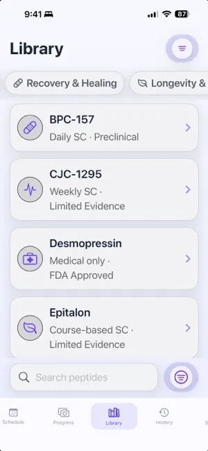 PeptideTrak screenshot 3