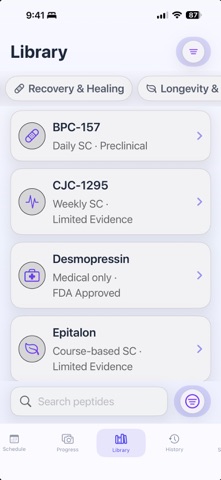 PeptideTrak Screenshot 3 of 4
