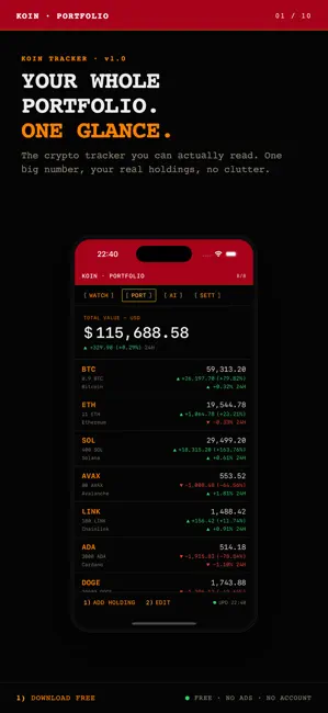 Koin: AI加密货币投资组合 截图