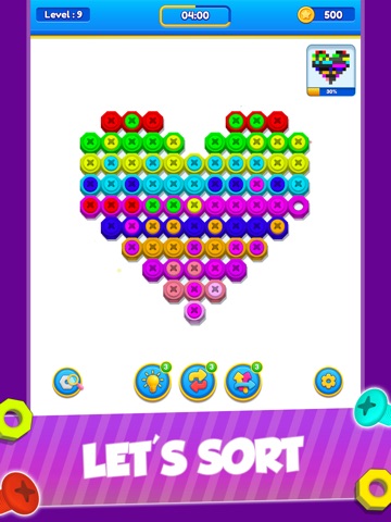 Nut n Bolt Color Sorting Game iPad screenshot