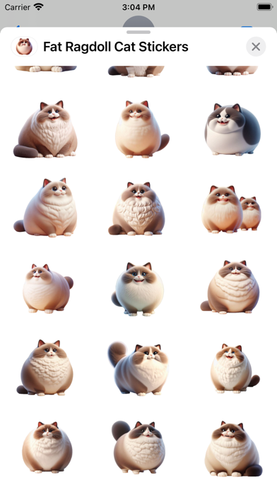 Screenshot 2 of Fat Ragdoll Cat Stickers App